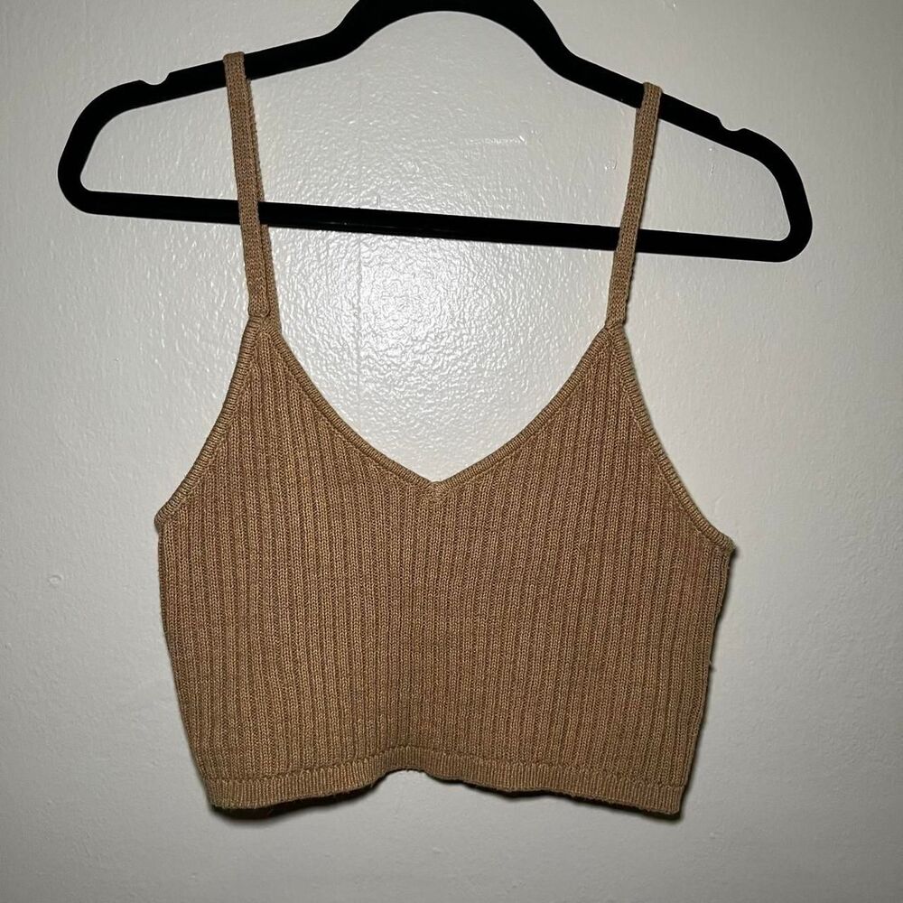 Wild Fable Brown Knit Crop Top